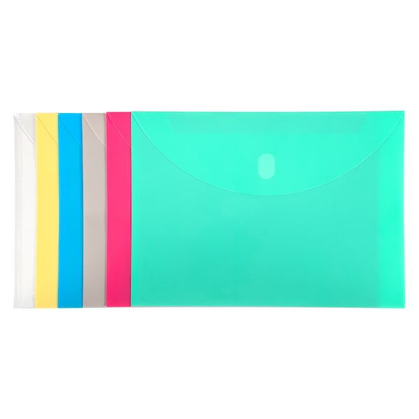 C-Line Products Poly Xl Reusable Envelope, Ltr Size, Side Load, Color May Vary, PK36 58000-DS - main